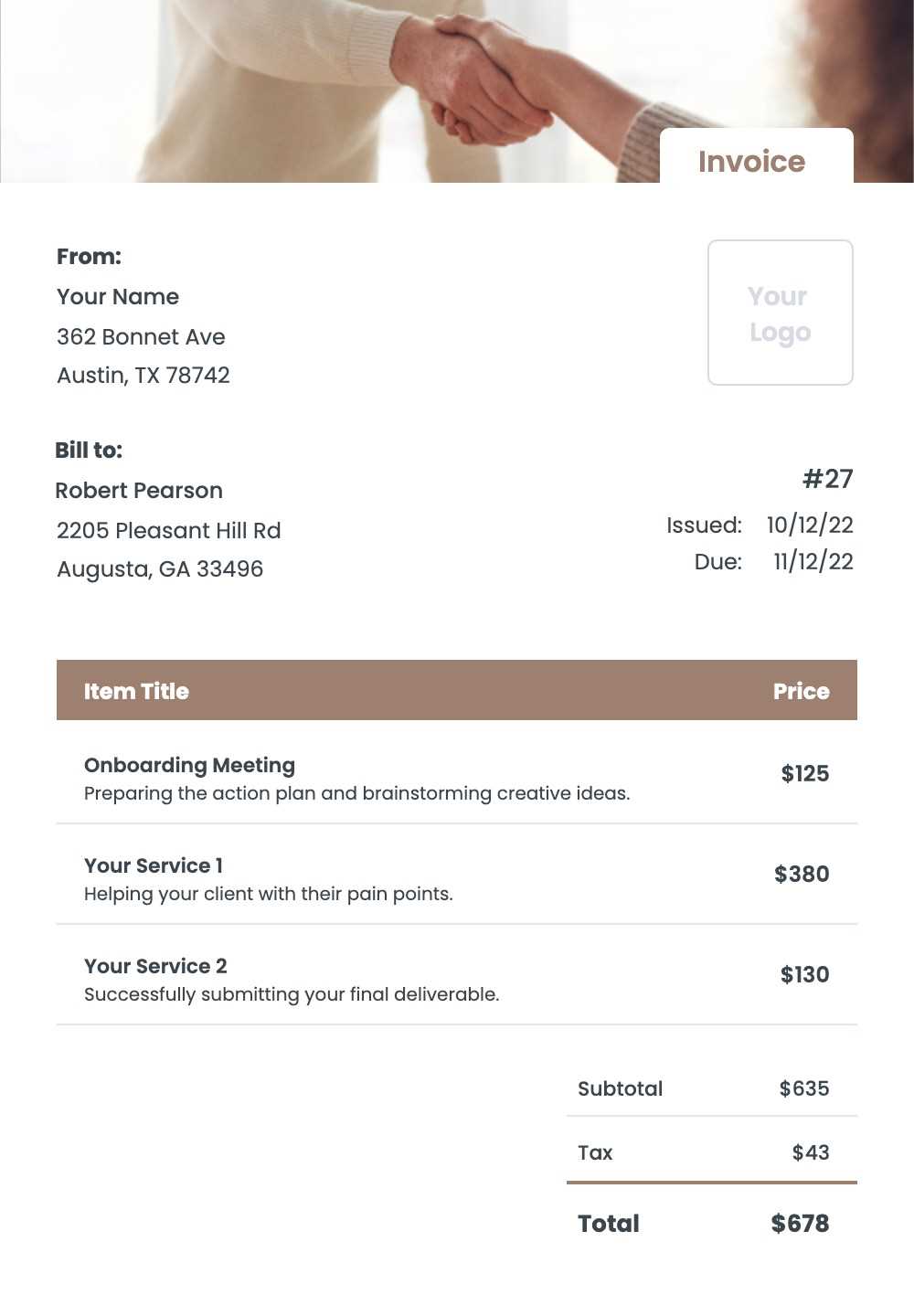free sponsorship invoice template