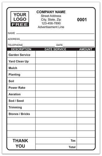 free tree service invoice template