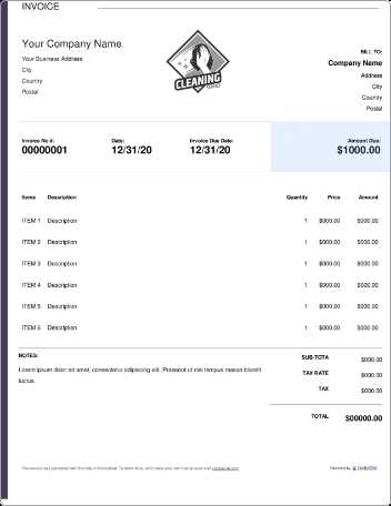 free usable invoice template