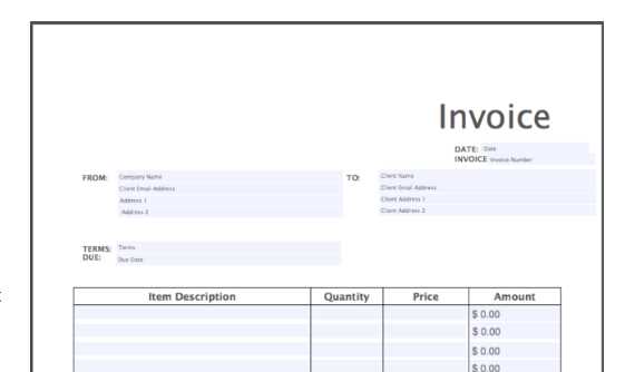 freelance software developer invoice template