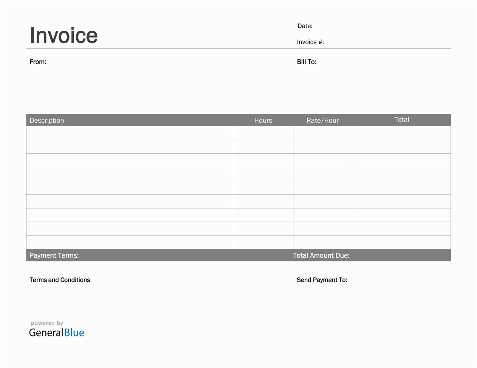 freelance web developer invoice template