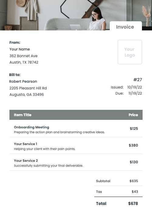 freelance writing invoice template