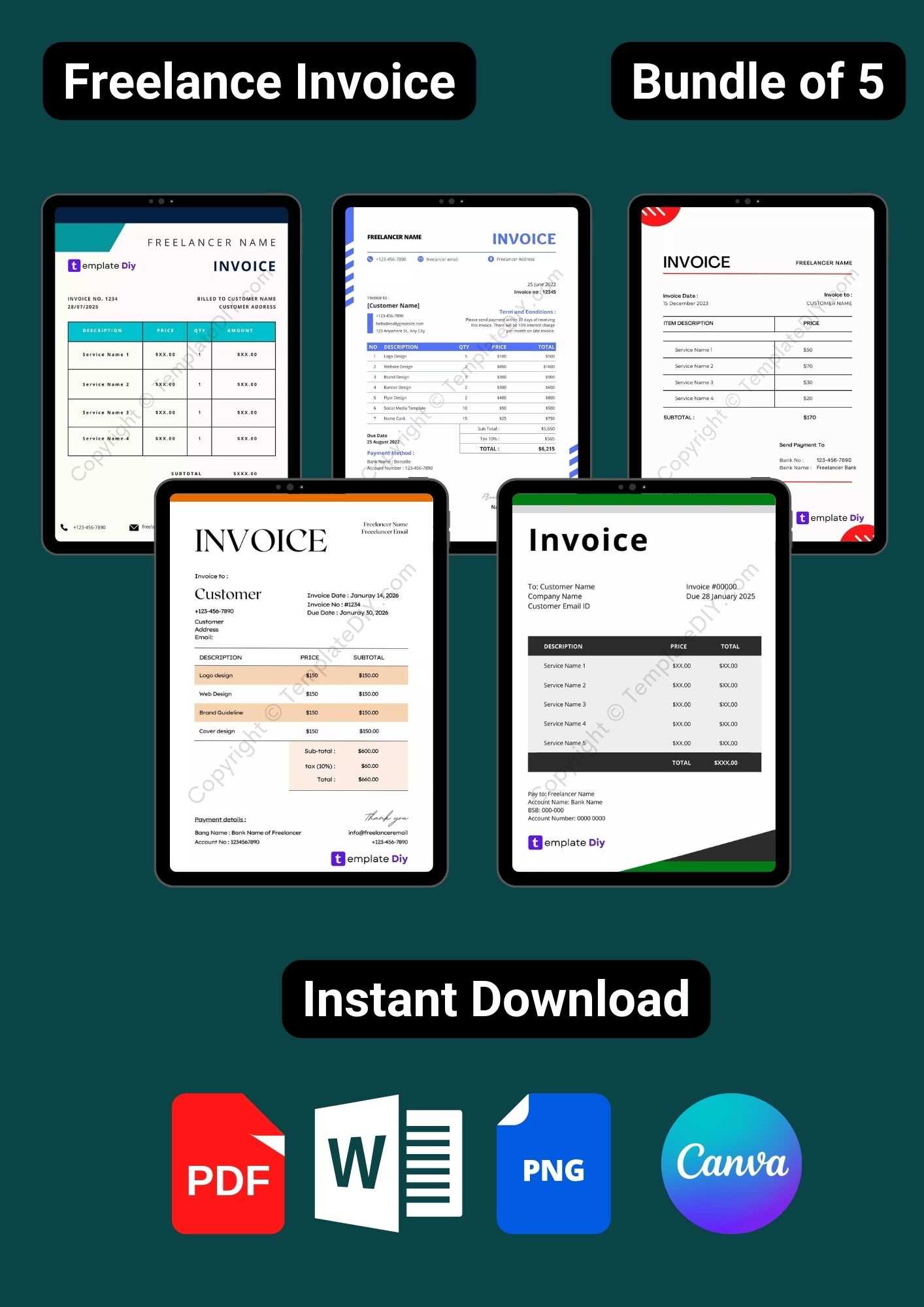 freelancer invoice template pdf
