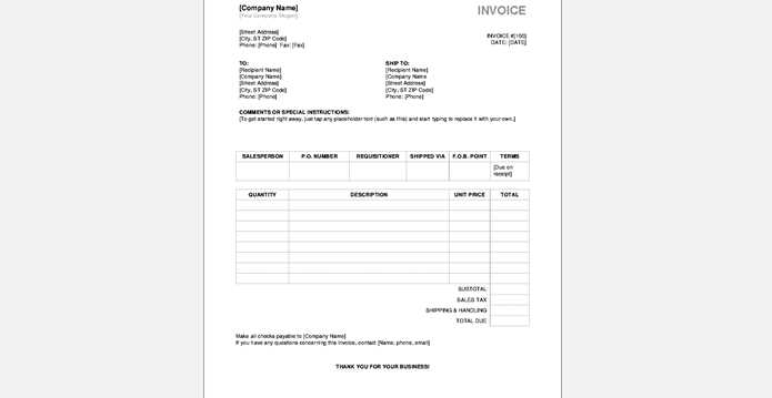 freelancer invoice template pdf
