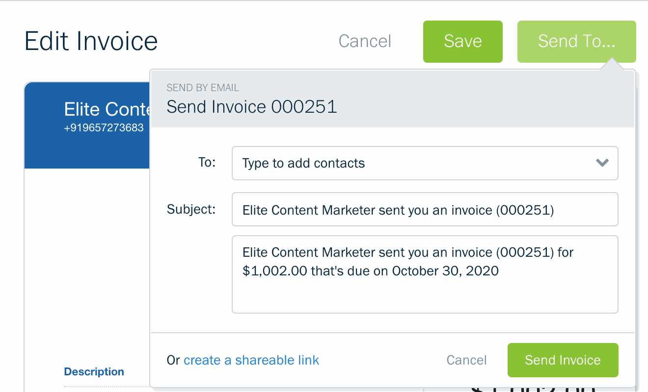 freshbooks edit invoice template
