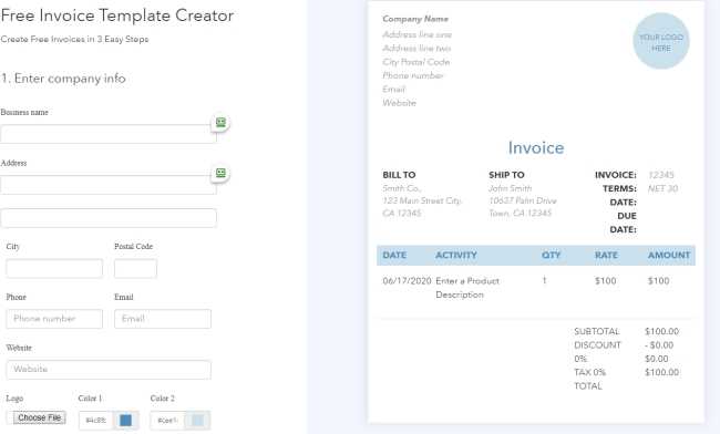 freshbooks invoice template