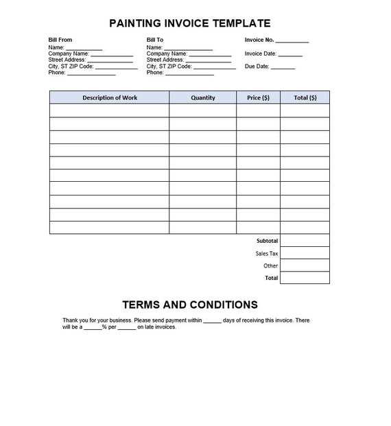funeral invoice template