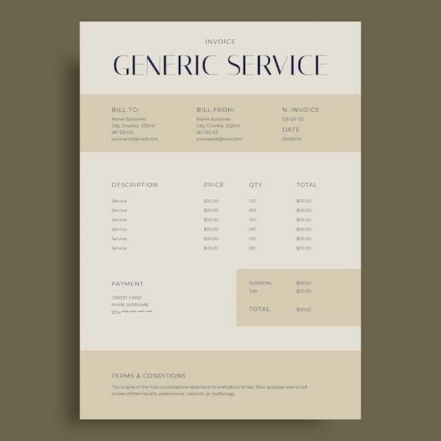 generic service invoice template