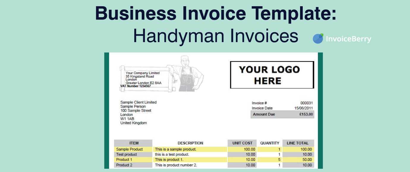 handyman invoice template word