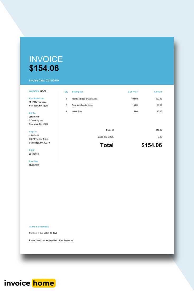 harvest invoice template