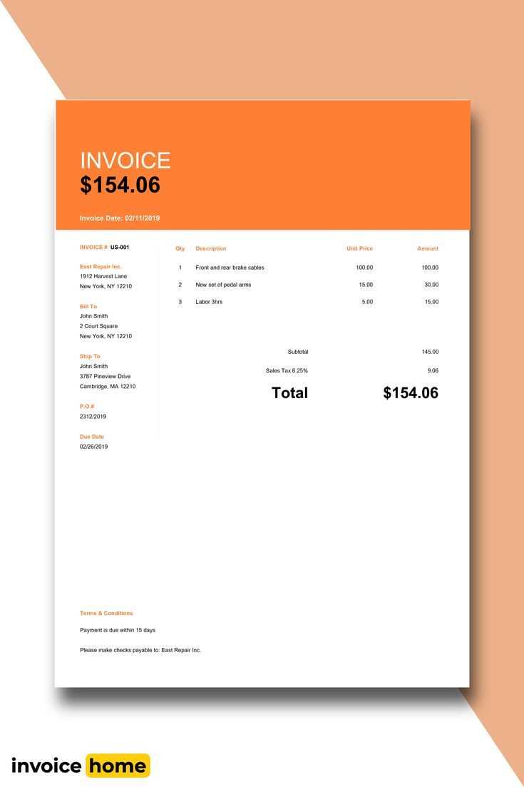 harvest invoice template