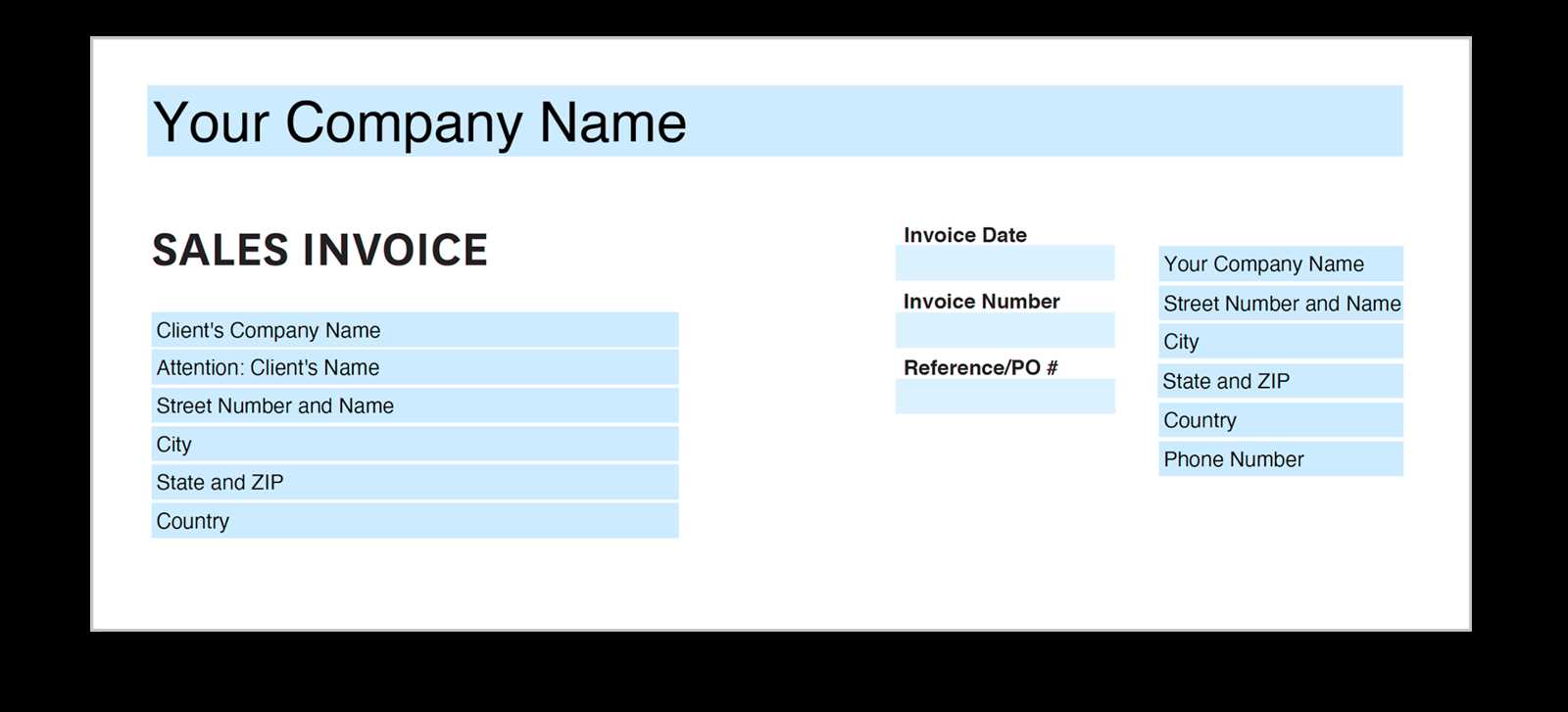 homemade invoice template