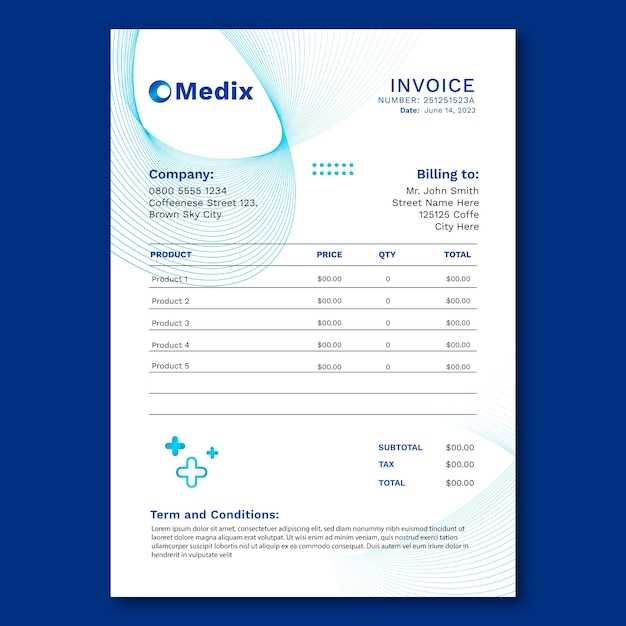 hospital invoice template