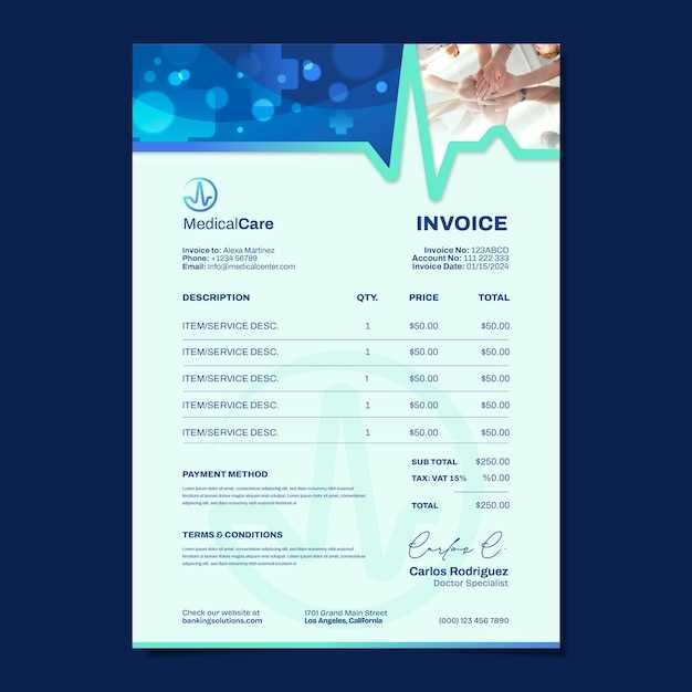 hospital invoice template