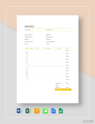 house painting invoice template