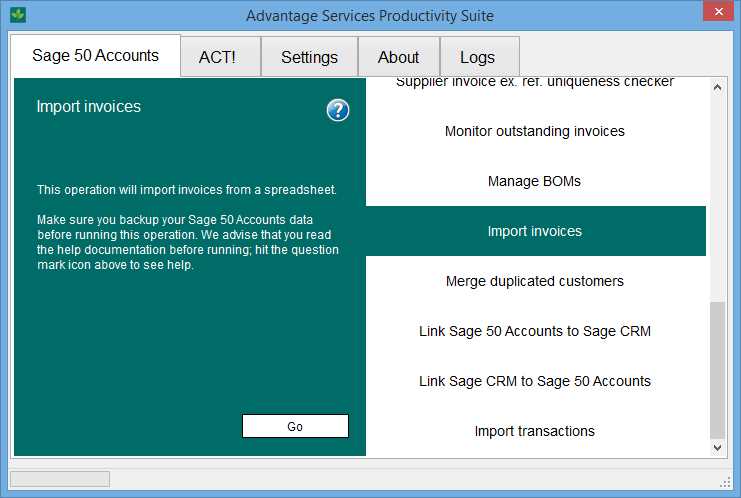 how to change invoice template in sage