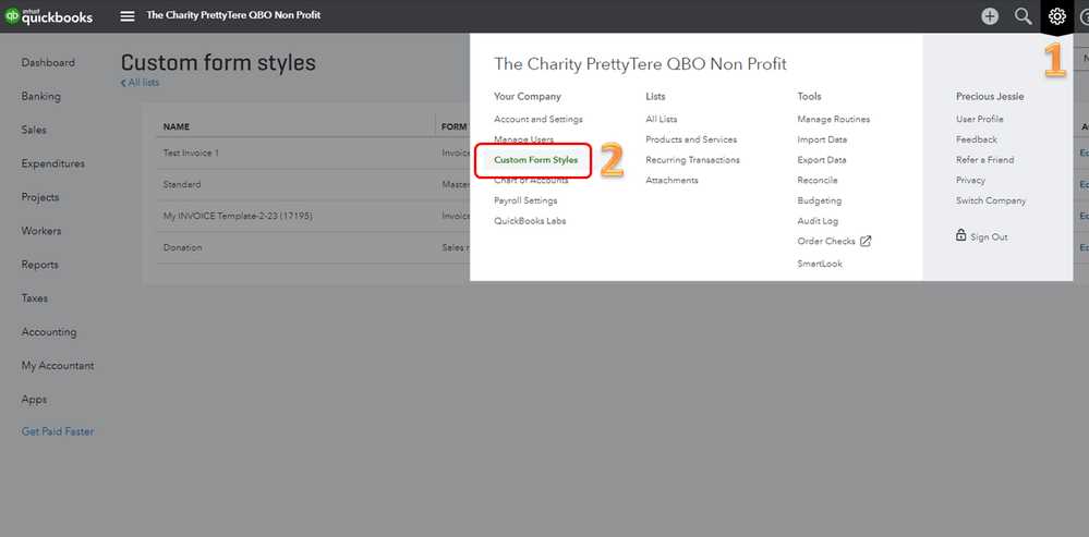 how to create a new invoice template in quickbooks