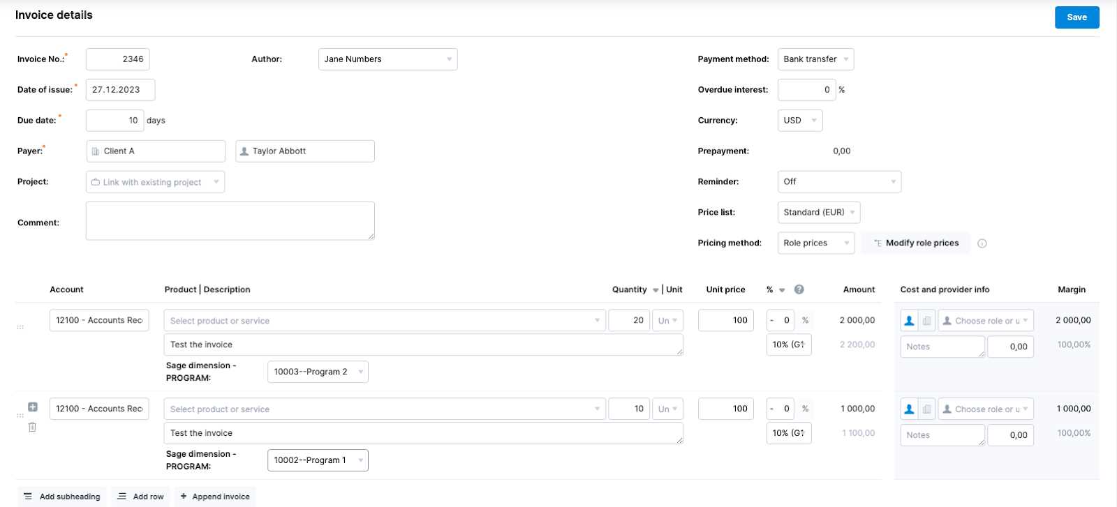 how to edit invoice template in sage 100