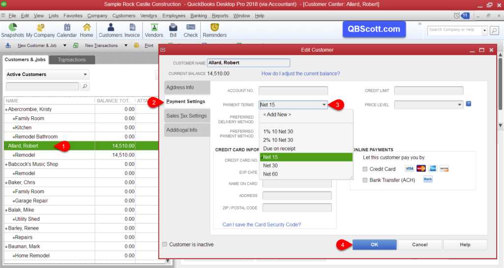 how to set a default invoice template in quickbooks