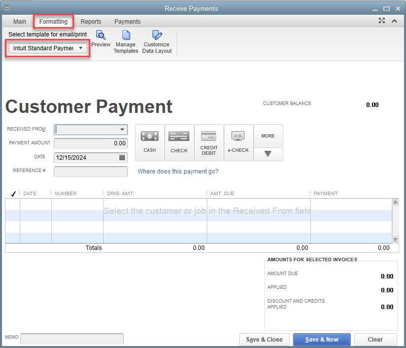 how to set default invoice template in quickbooks desktop