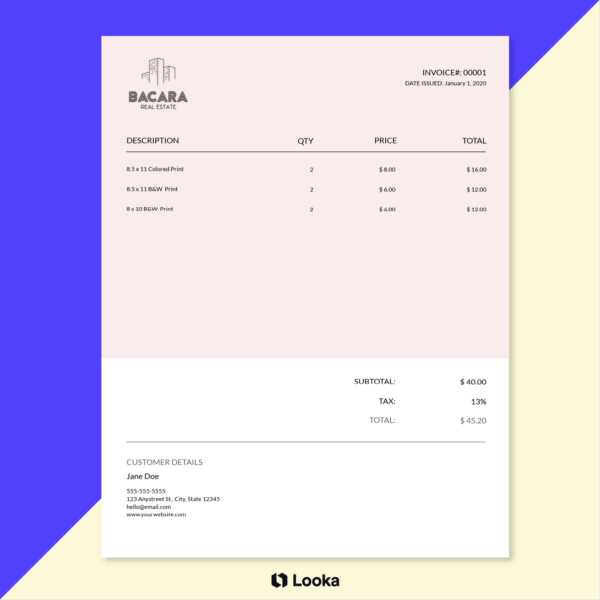 how to write an invoice template