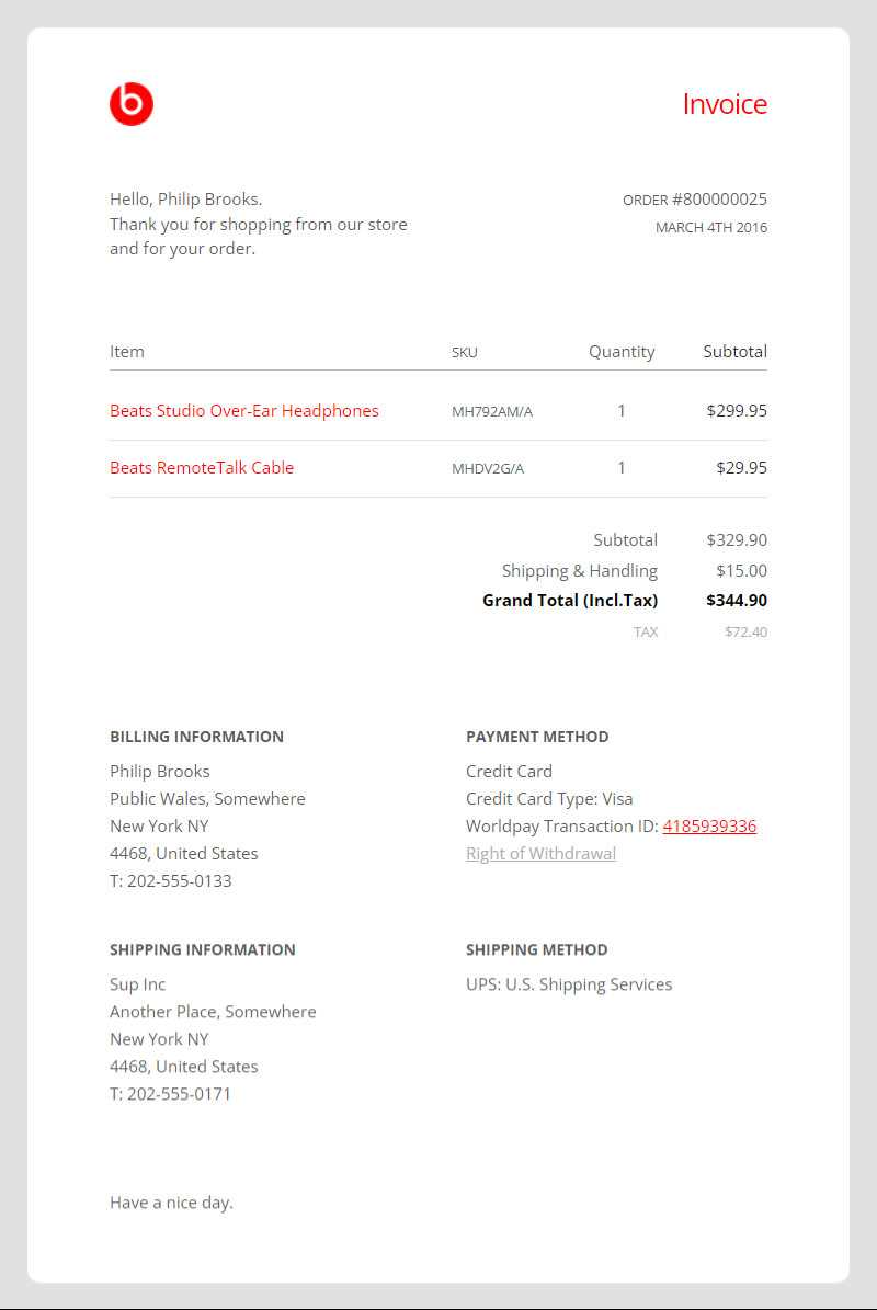 html invoice template download