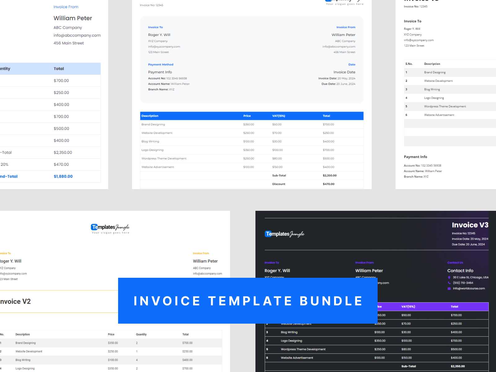 html invoice template free