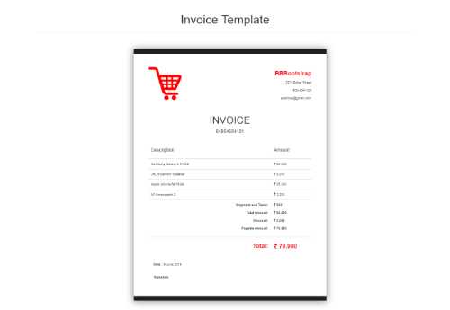 html invoice template free