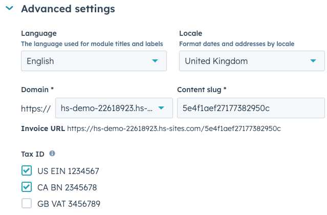 hubspot invoice template generator