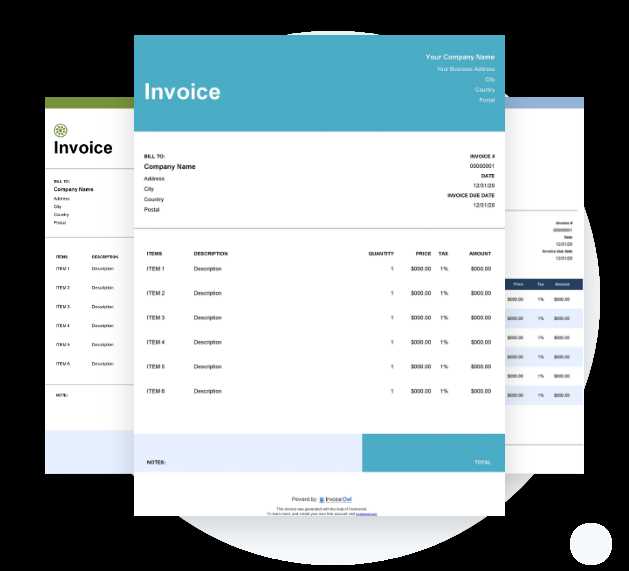 hvac invoices templates