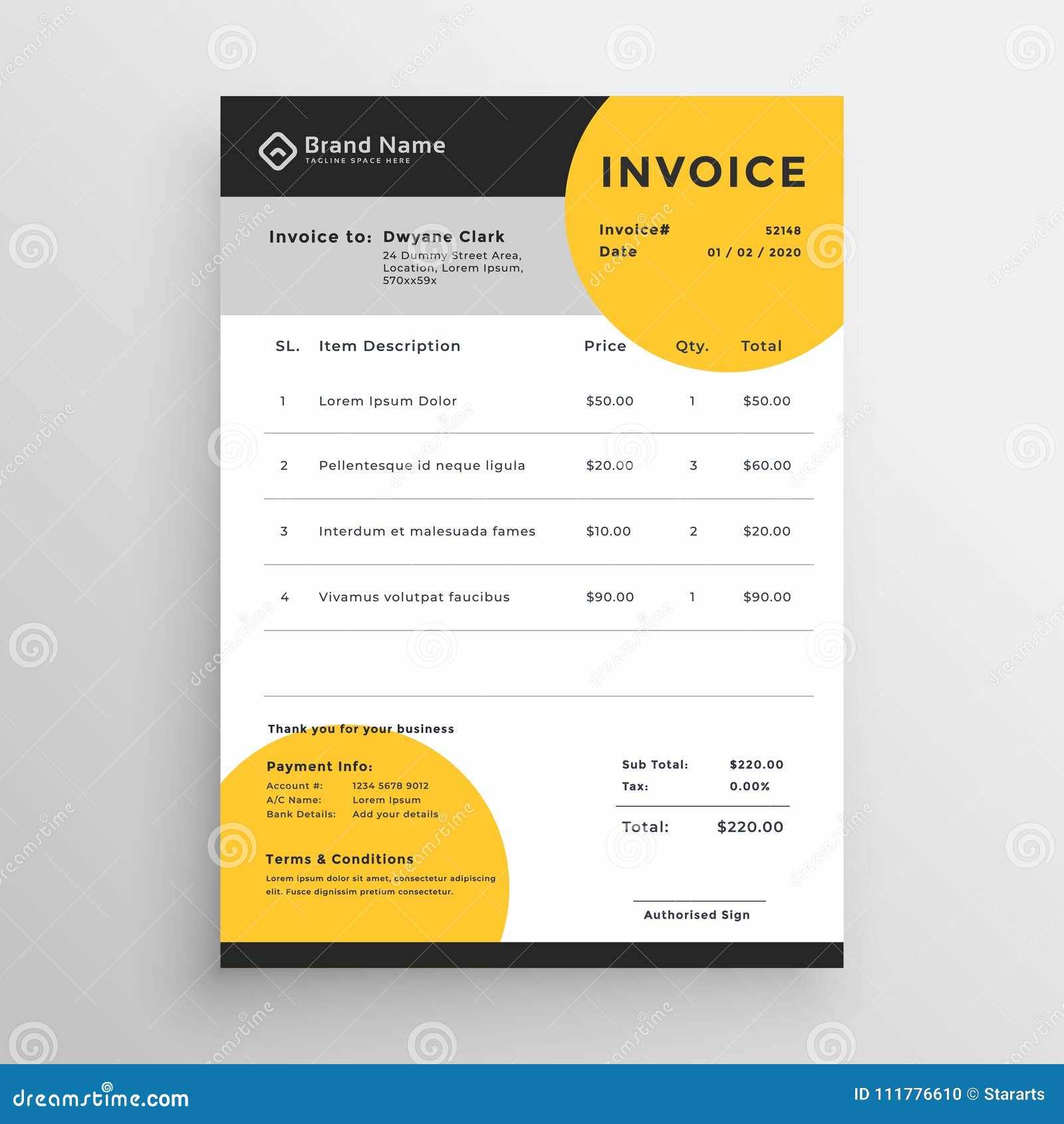 illustration invoice template