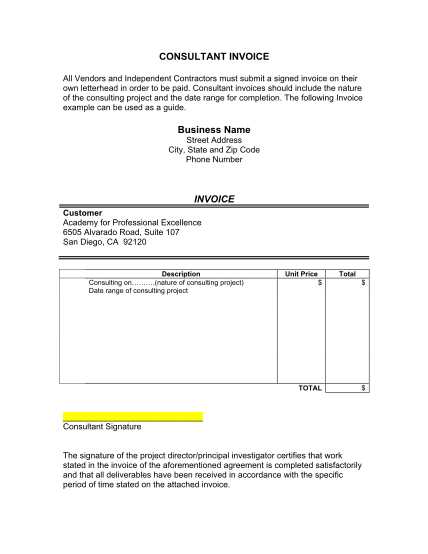 independent contractor invoice templates
