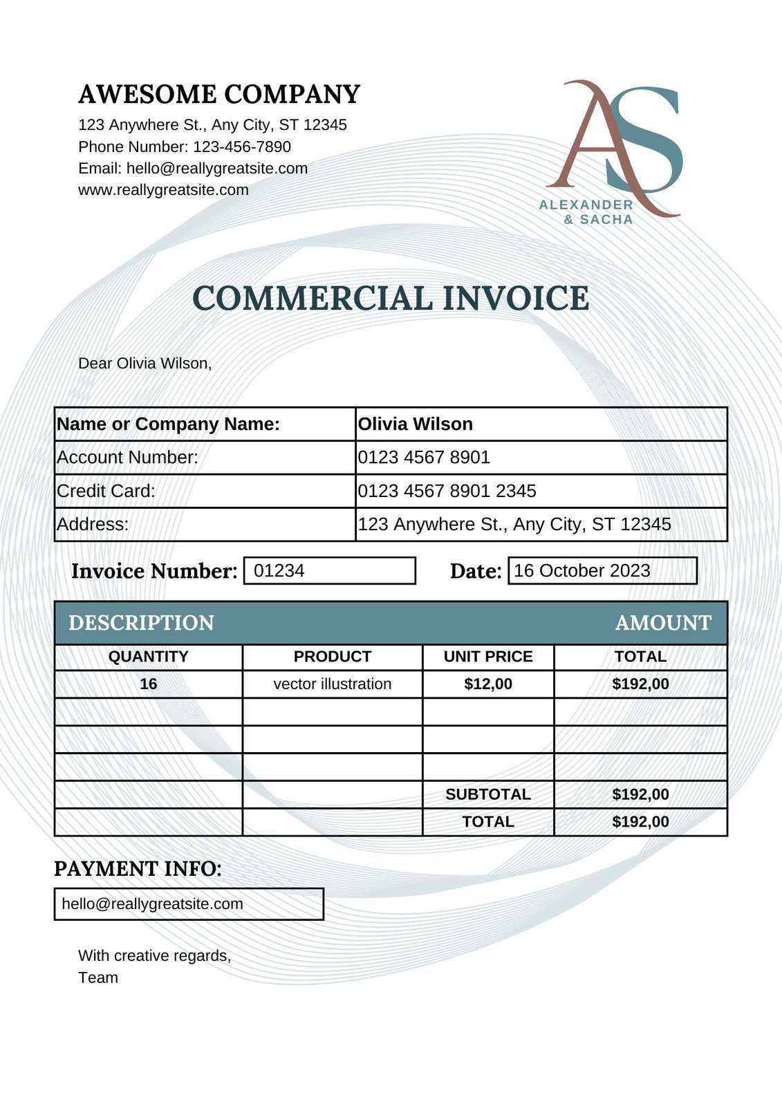 international commercial invoice template pdf