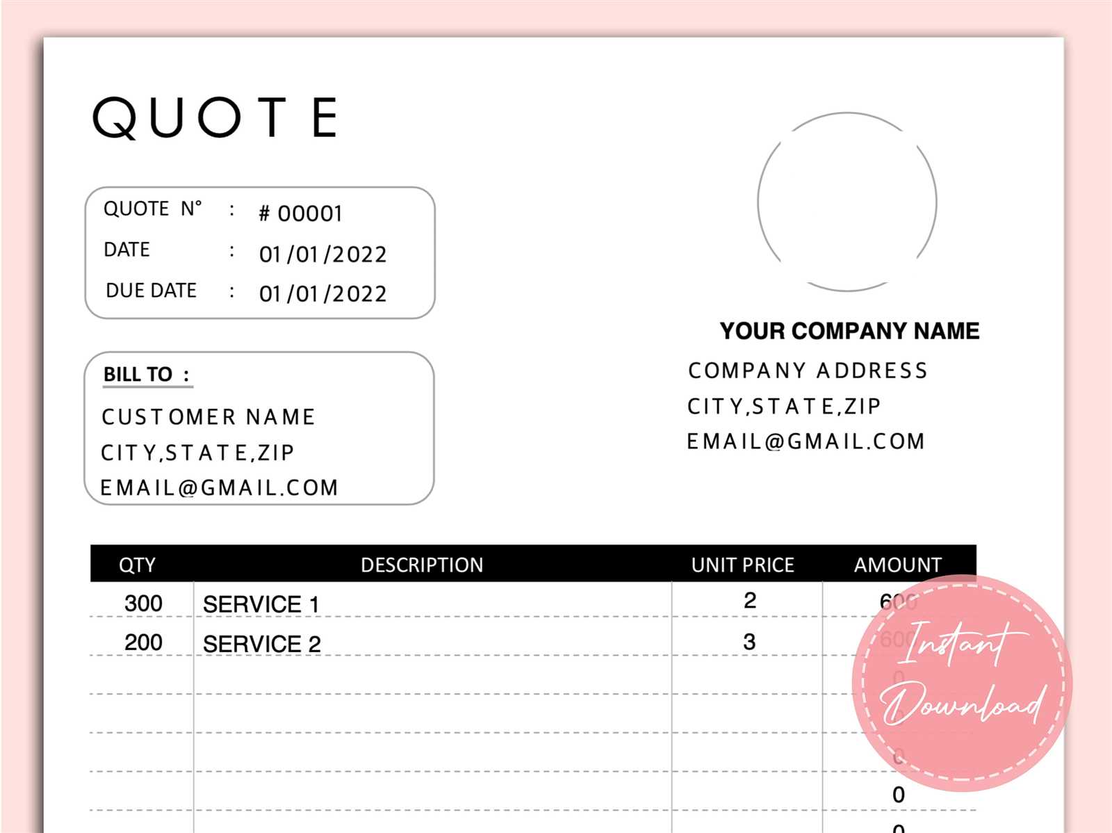 invoice and quote templates