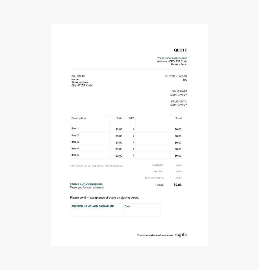 invoice and quote templates