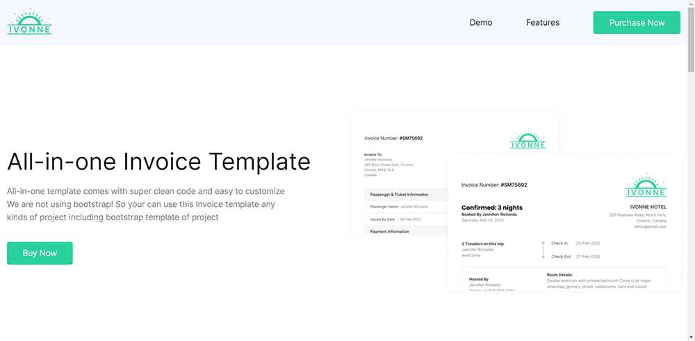 invoice bootstrap template