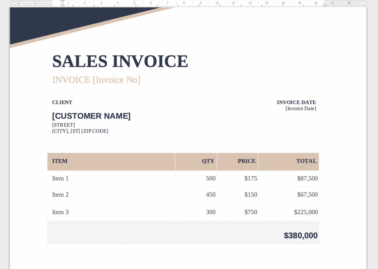 invoice creator template