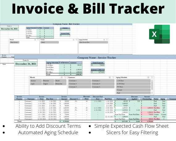 invoice dashboard template excel