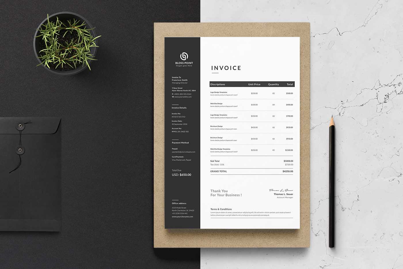 invoice design template word