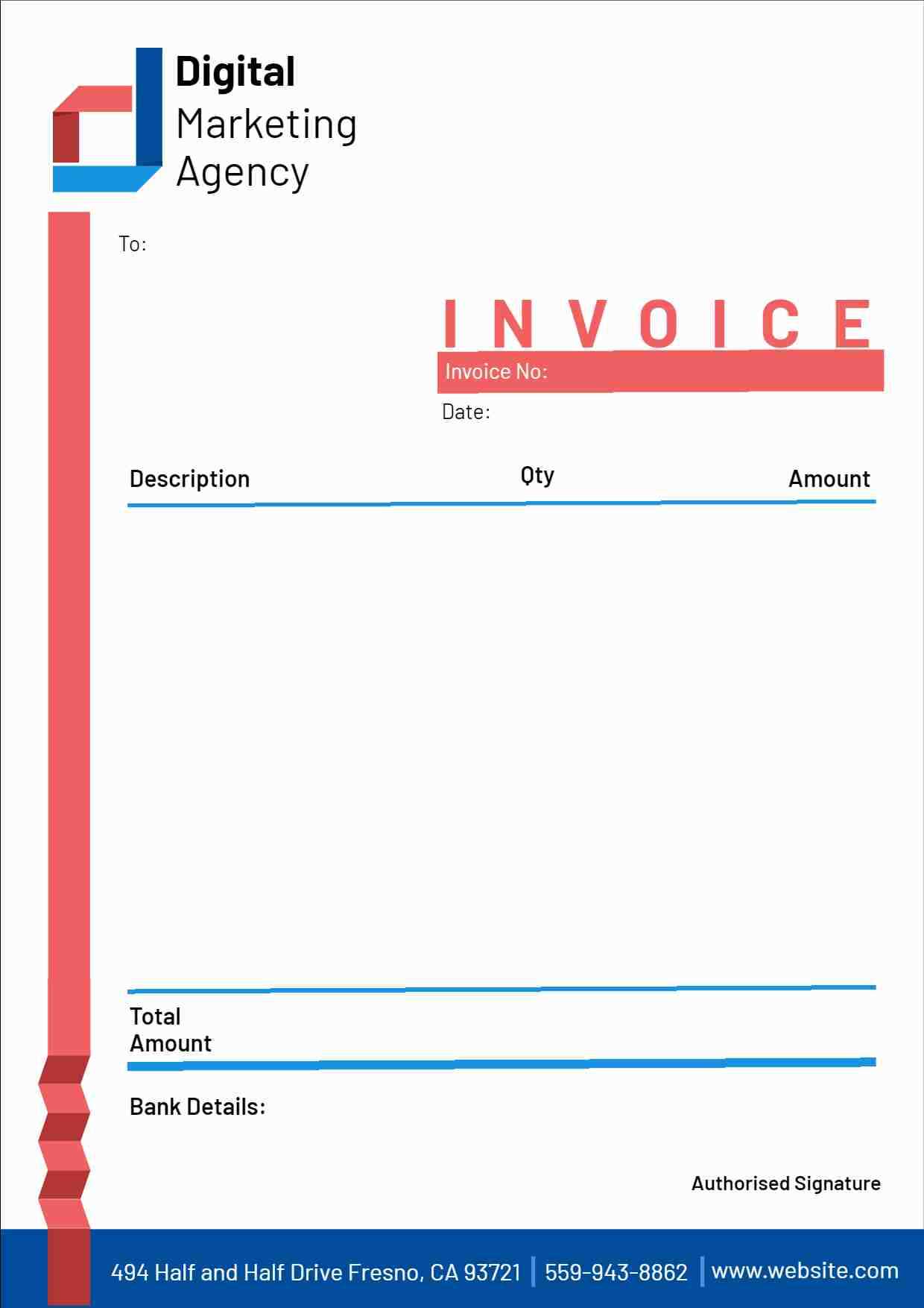 invoice digital template