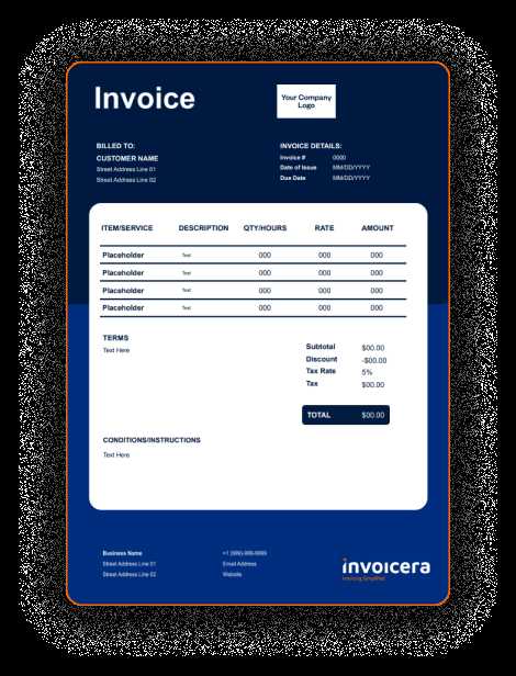 invoice for graphic design template