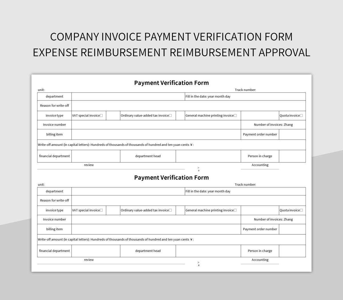 invoice for reimbursement expenses template