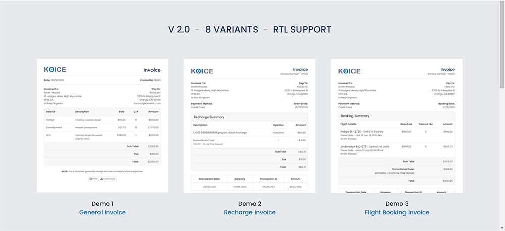 invoice html template bootstrap free download