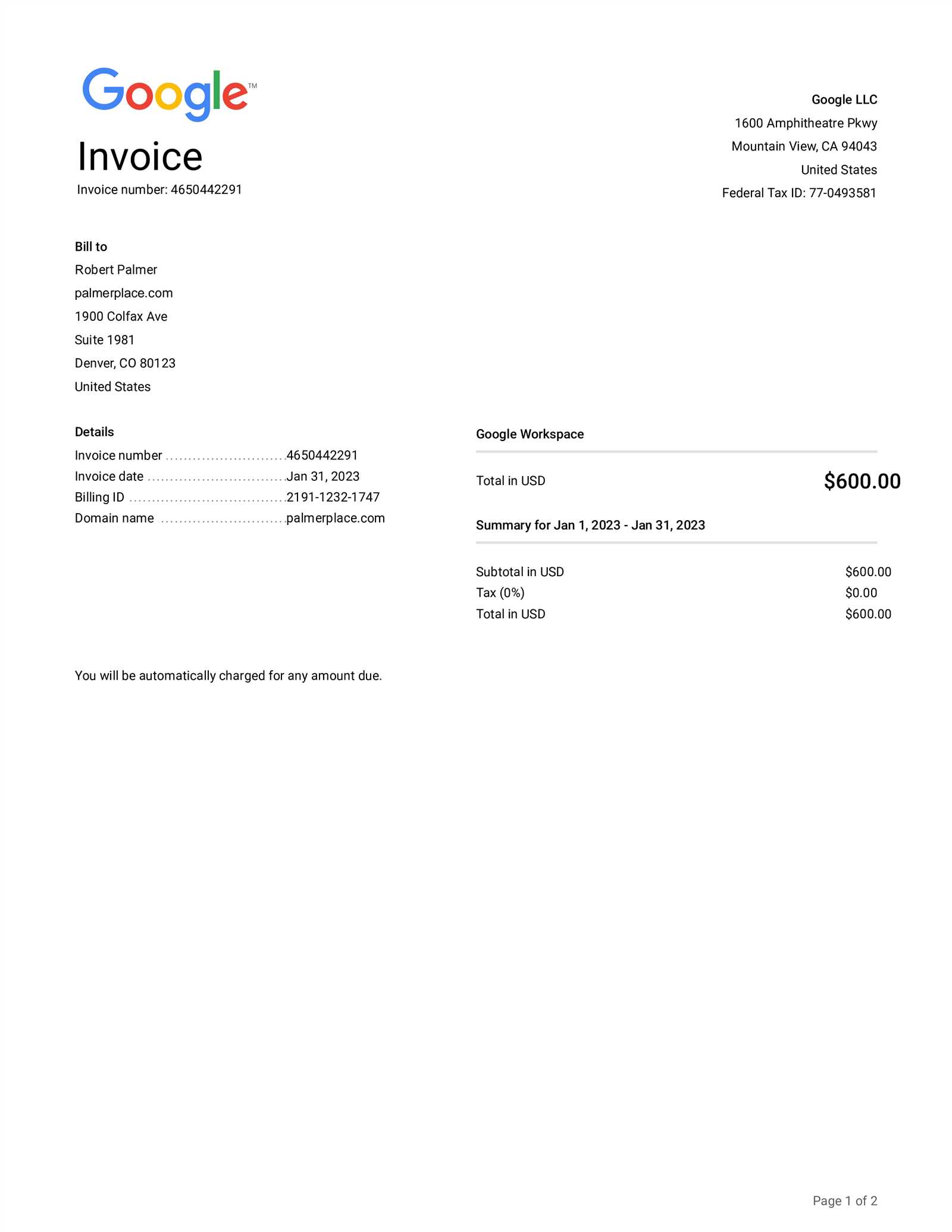 invoice ireland template