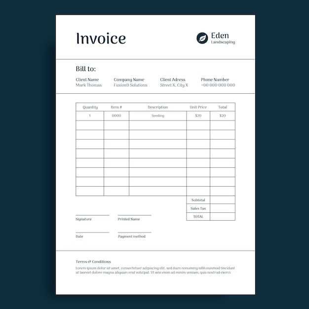 invoice outline template