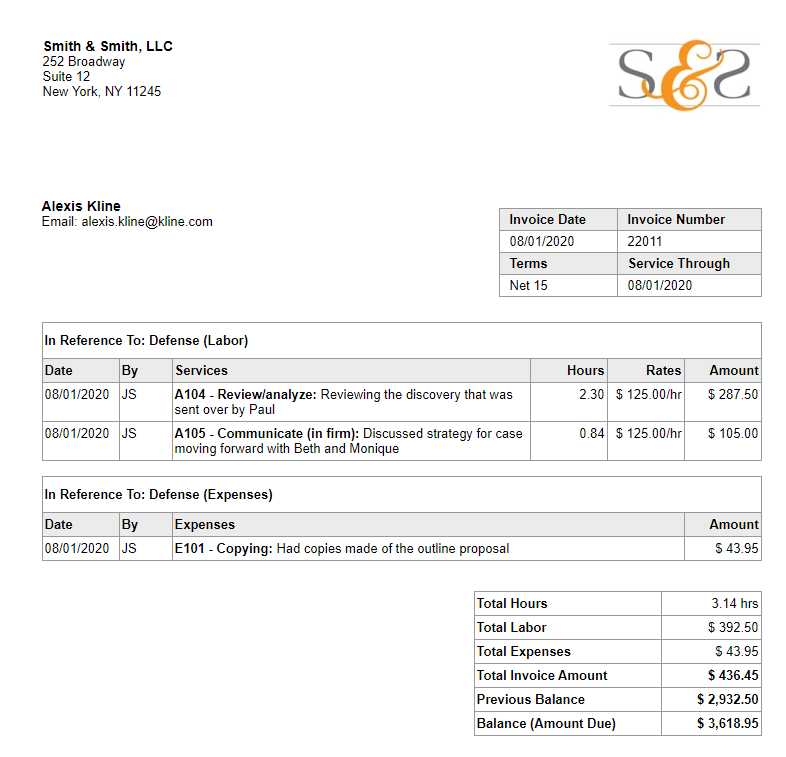 invoice outline template