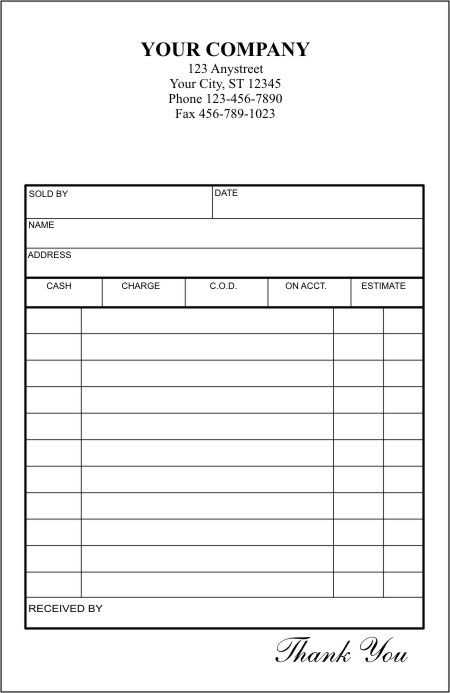 invoice receipt template
