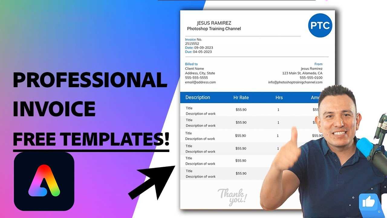 invoice template adobe acrobat