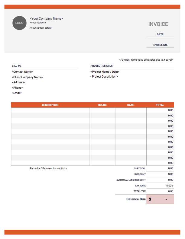 invoice template consulting