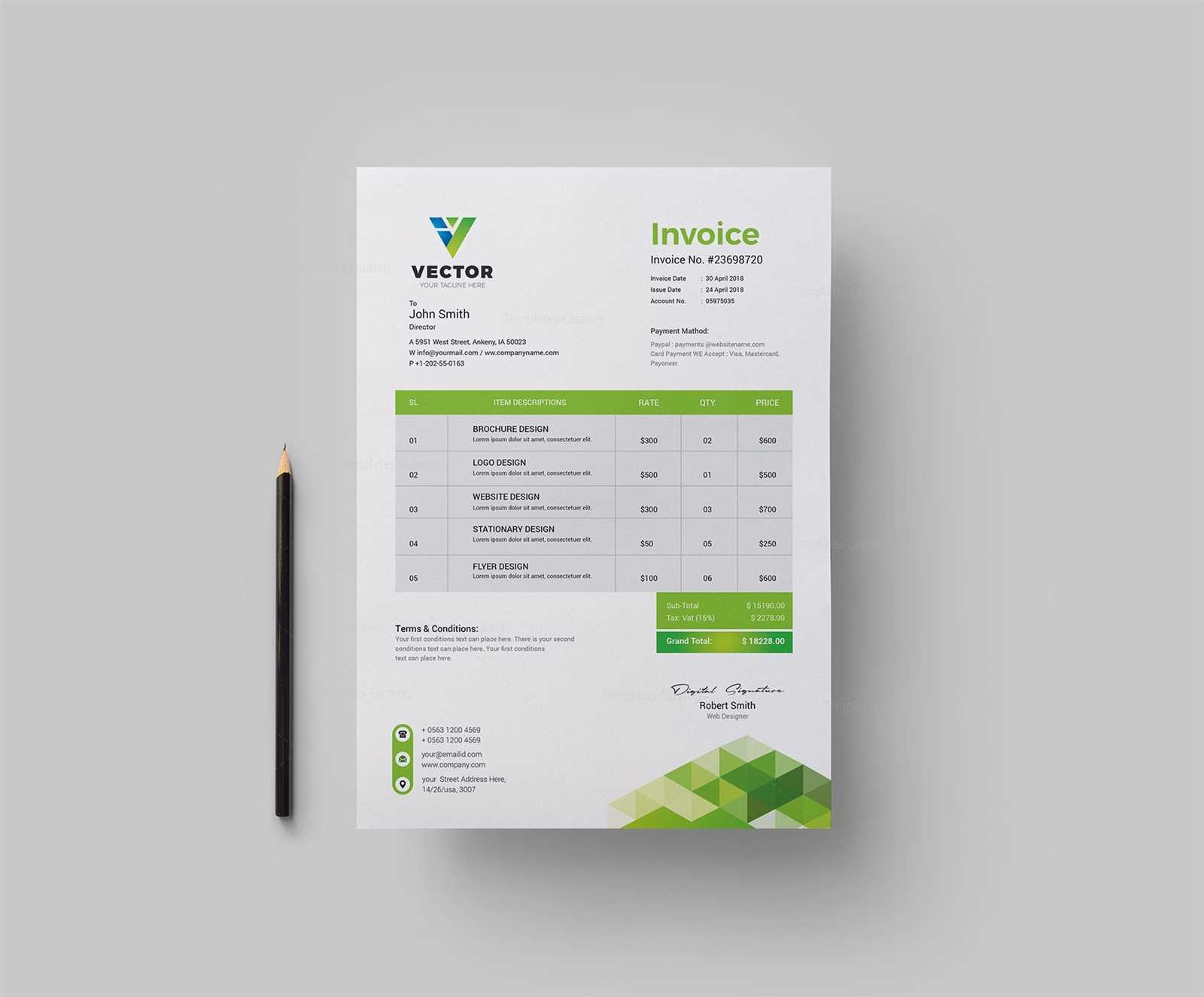 invoice template design